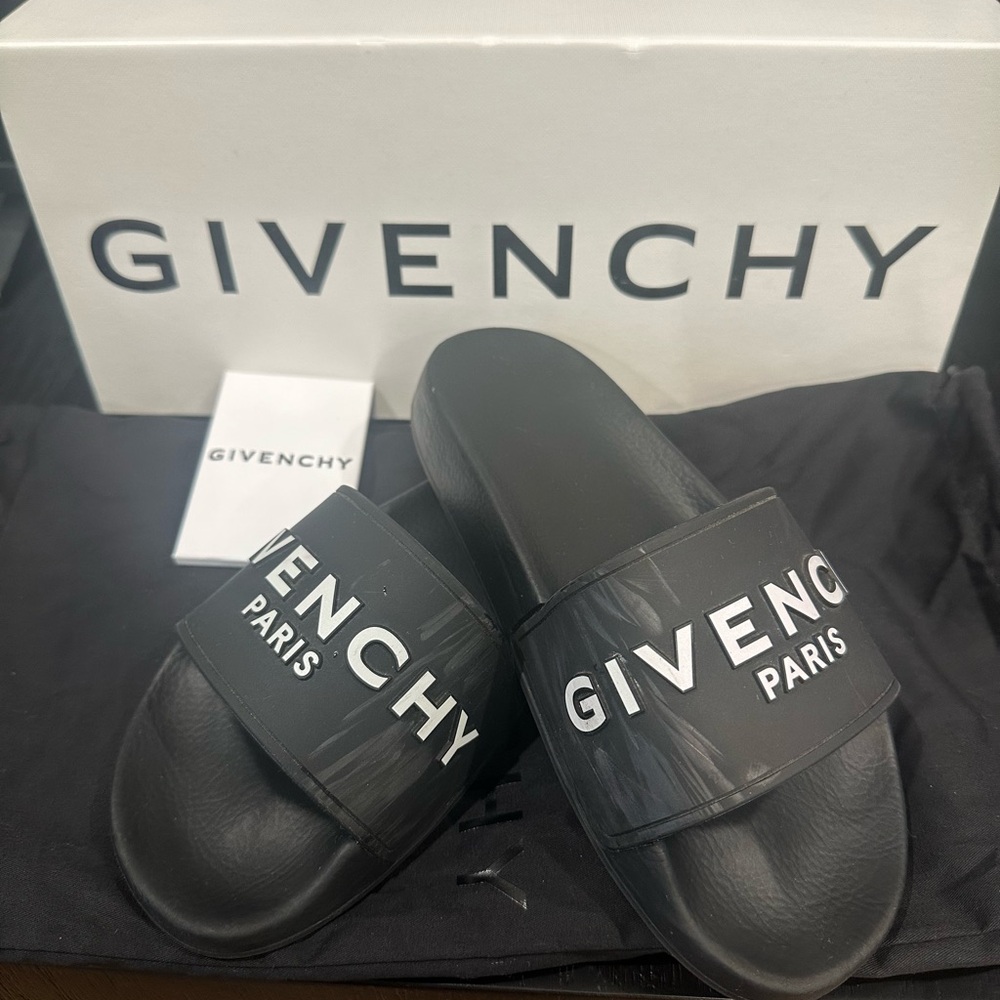 Givenchy Black Slide Flat Sandals
